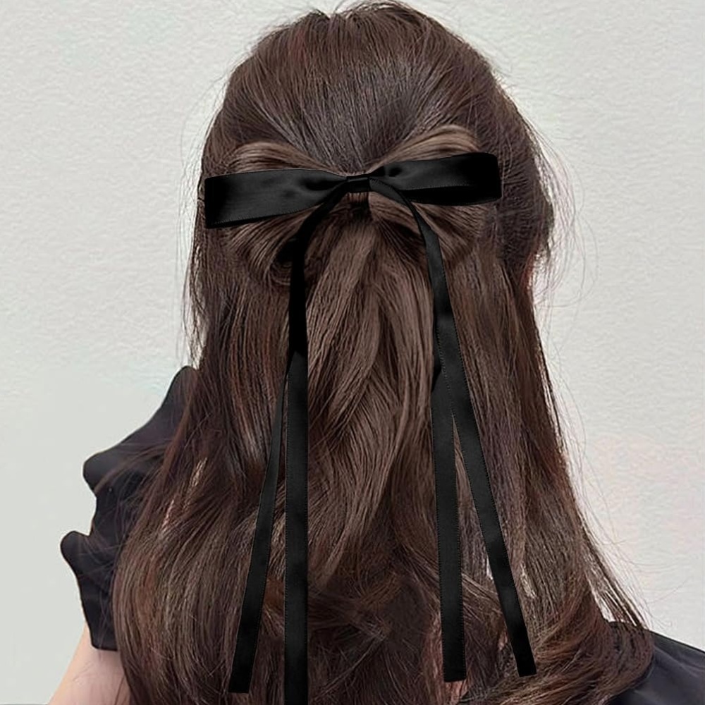 24pcs Black Coquette Hair Bows Set for Women