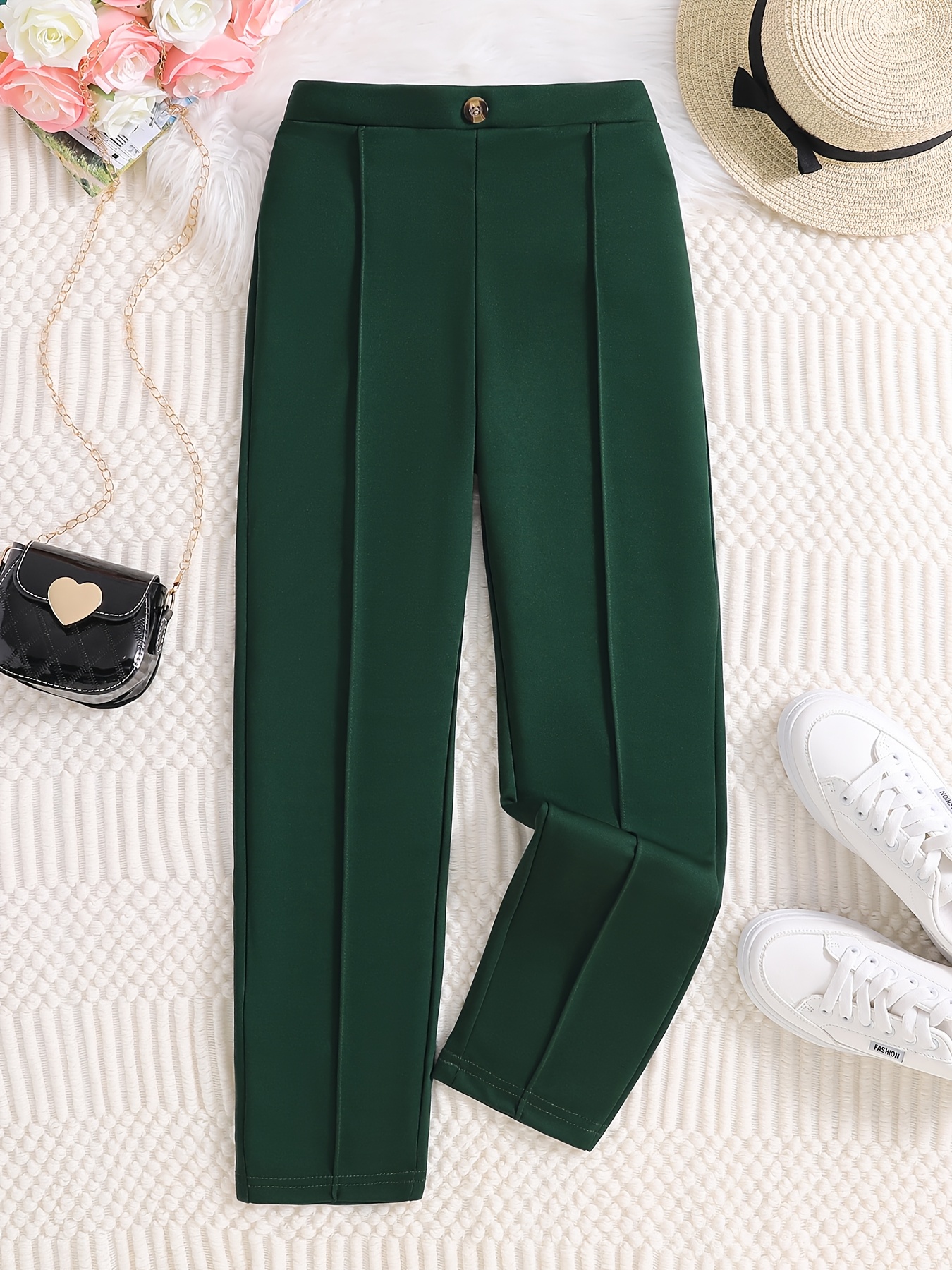 slim fit dress slacks Wool Stretch Stripe Single Pleat Suit Pants main image 0