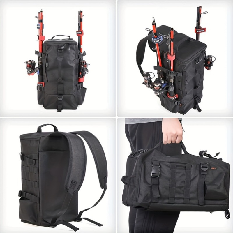 [1pc Black Fishing Backpack] 1pc 17.3