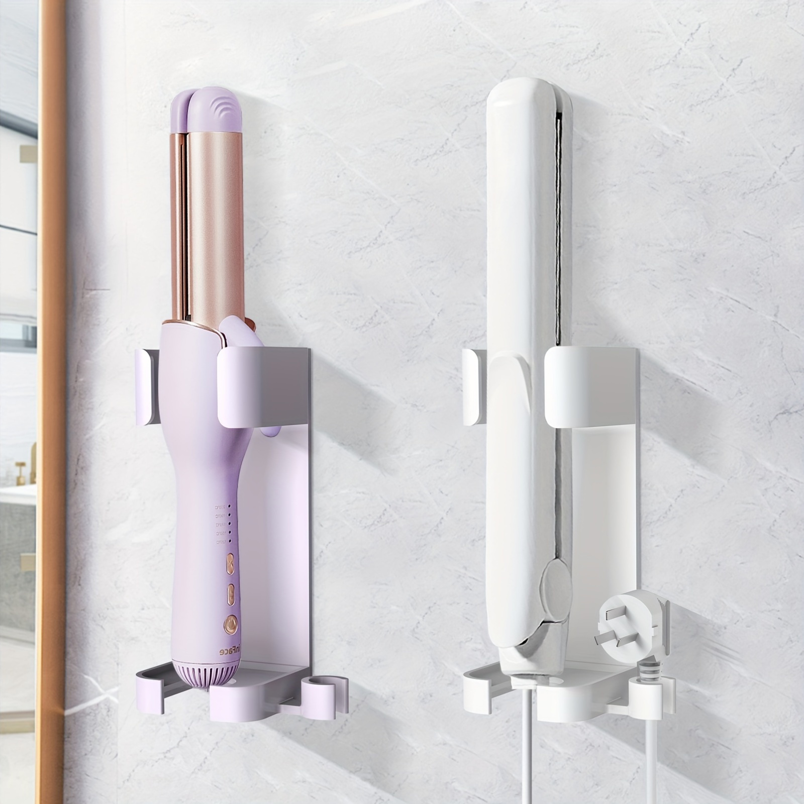 Wall Mounted Bathroom Organizer Rack Plastic Hanging Shelf