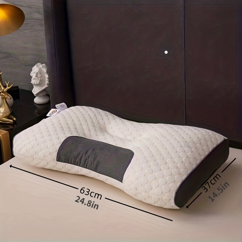 juego de 2 almohadas de cuello y cervicales de punto con relleno de poliéster,   de almohada para masaje que absorbe la humedad   transpirable, solo limpieza   - decoración para dormitorio y  , regalo de navidad 2