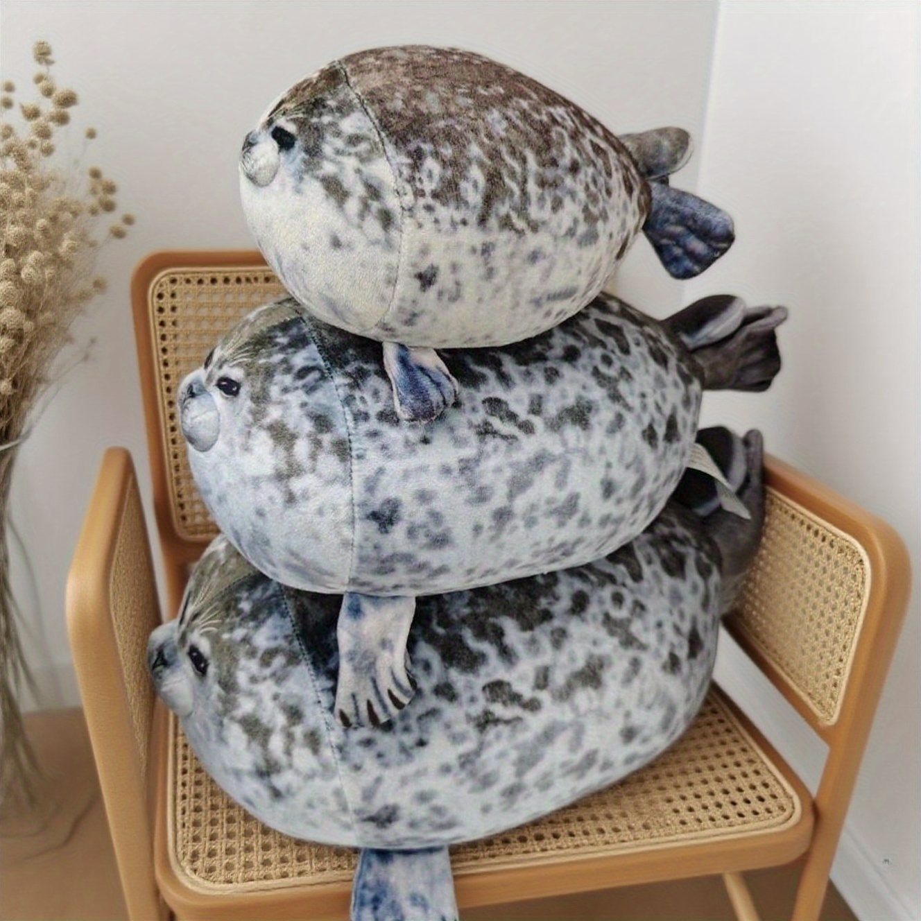 round spotted seal pillow large seal plush pillow filled with plush animal toy cute   suitable for boys and girls cute room decoration marine animal pillow suitable for bed sofa birthday valentines day christmas gift