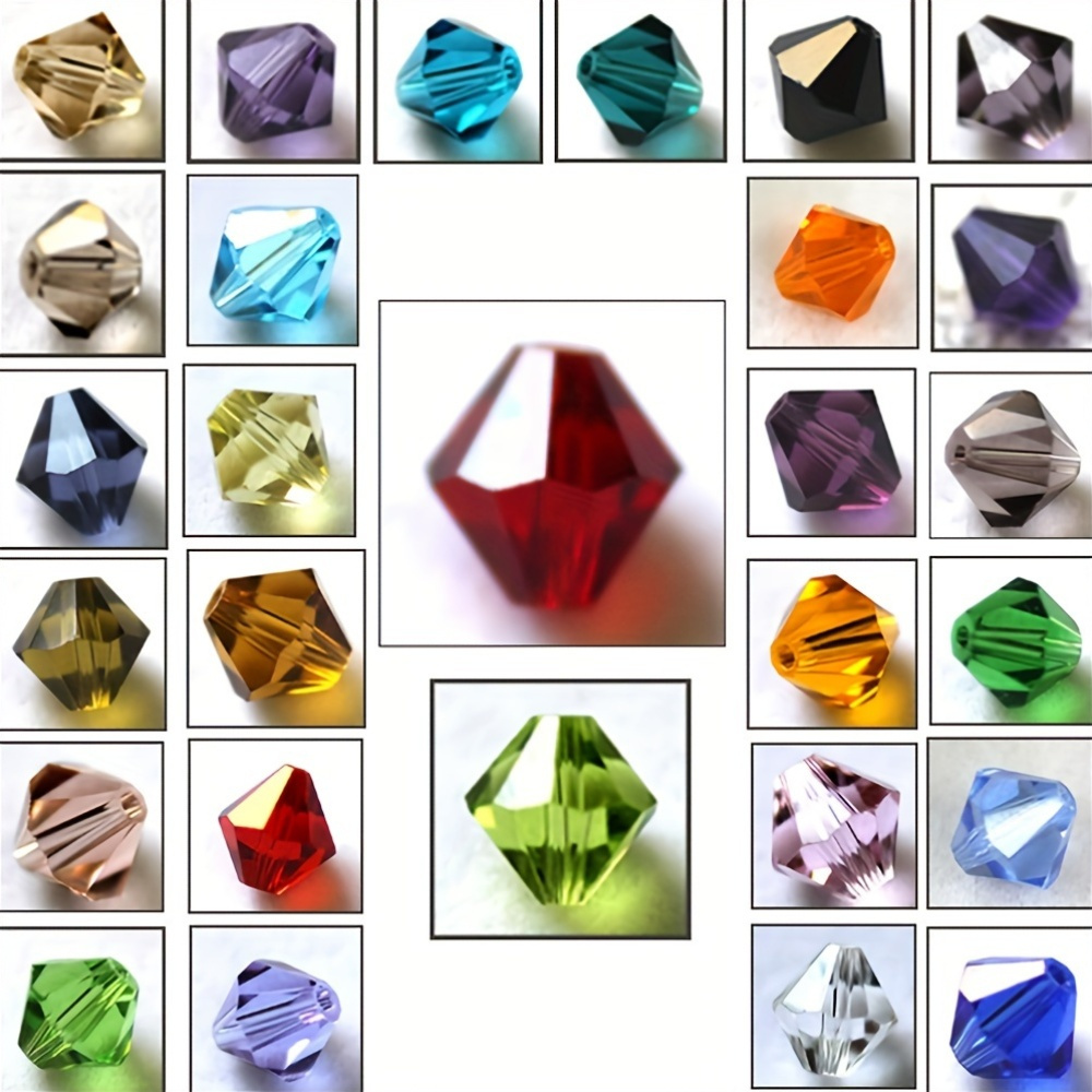 high quality diamond   glass loose beads jewelry making spacer beads 4mm 6mm 8mm