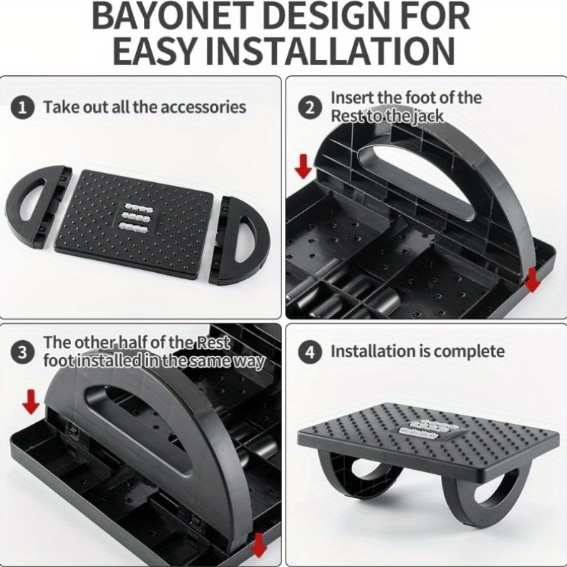 Reposapiés para Debajo del Escritorio en el Trabajo - Taburetes Ergonómicos para Debajo del Escritorio de Oficina - Reposapiés Oscilante con Masajeador de Rodillos - Reposapiés para Silla - Adecuado para Personas que Se Sientan por Largos Períodos de Tiempo