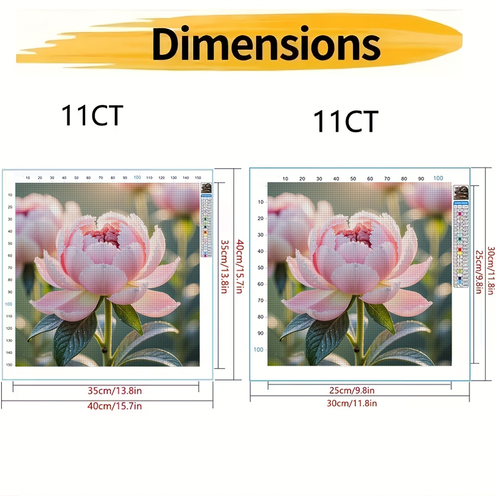 Frameless 11CT/14CT Printed Fabric Cross-Stitch Kit for Adults