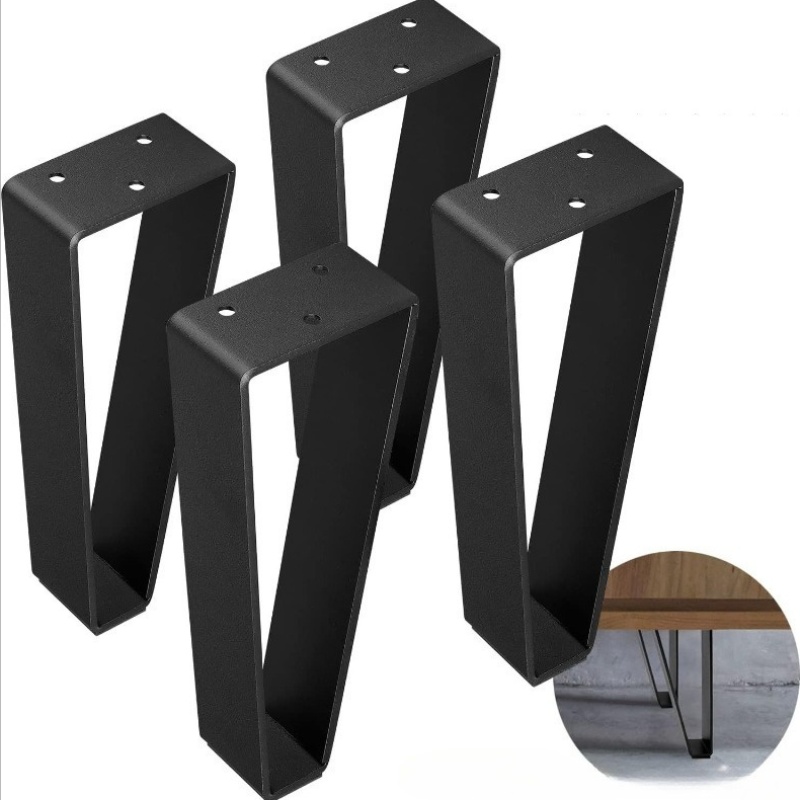 Image of 4pcs Set Of Metal Furniture Outriggers, Table Legs, Coffee , Sofa, Tv Bracket, Cabinet, Sofa Table Feet