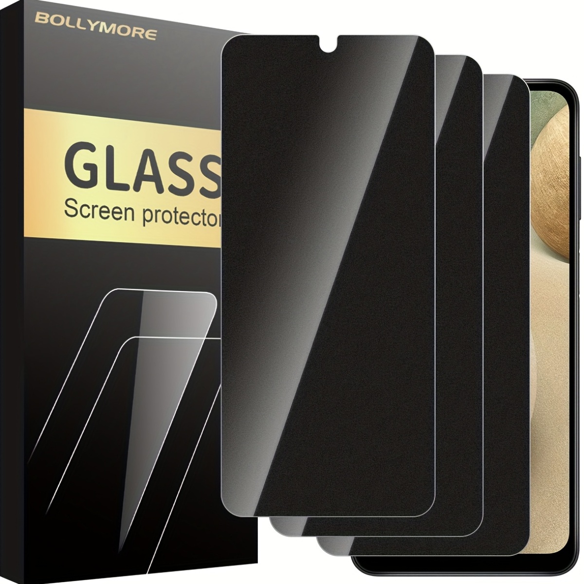 2 Bucăți Protecție de Ecran pentru Confidențialitate for Samsung Galaxy A16 / A26 / A36 / A56 / A35 / A55 / A34 / A15 / A16 / A03 / A51 / A31 / A32 / A22 / A05 / S24 FE / S25 FE / S20 FE, -Spion, Temperat, Fără Bule, Compatibil cu Huse, Film Ceramic, Film Moale, Design filtru de confidențialitate
