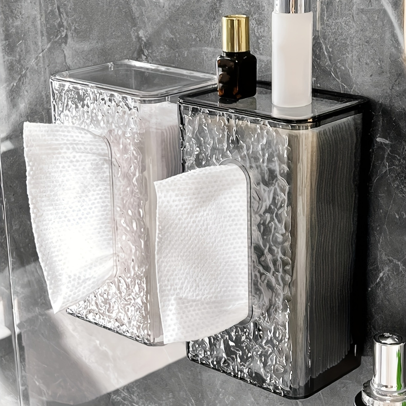 Rechteckige Acryl-Taschentuchbox Mit Deckel – Transparent, Stilvoll – Für Bad, Schlafzimmer, Büro, Restaurant