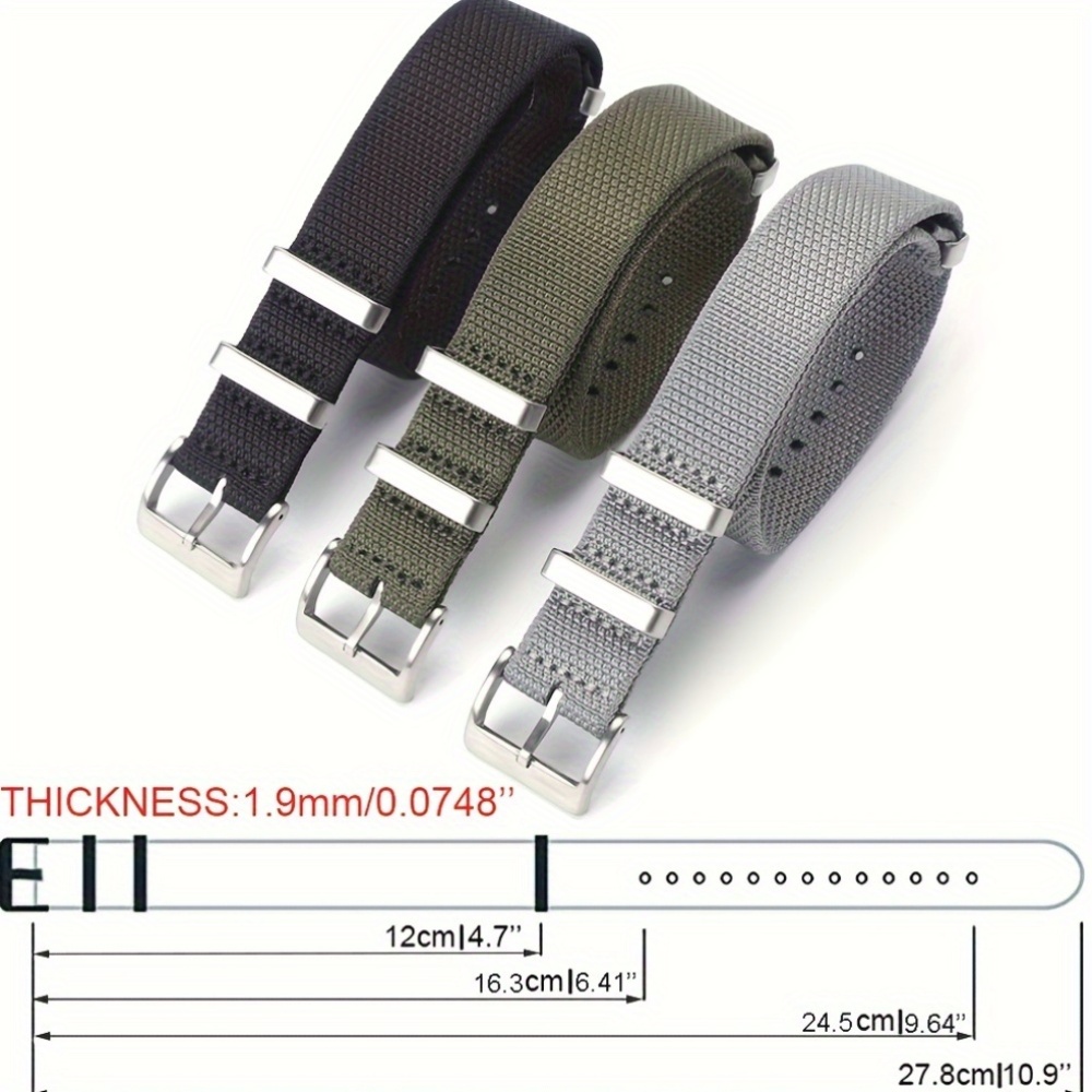 Bracelet Silicone Extra Long Pour Montre 18-22mm - Déclenchement Rapide Et Confortable