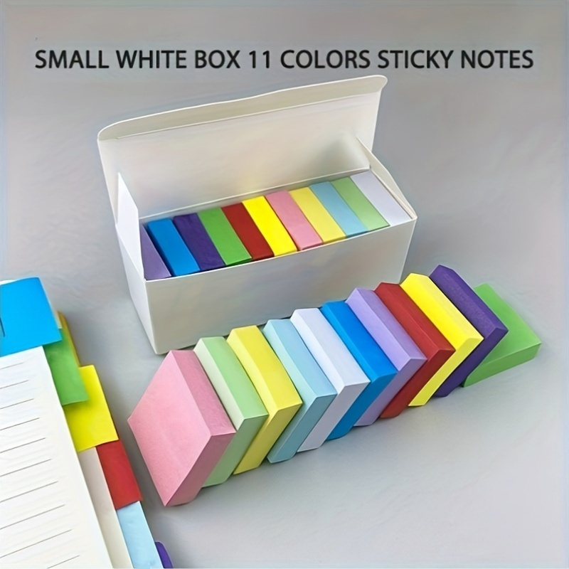 

1100 Sheets/box, 1100-sheet Mini Note Bundle: Vibrant Colors, Square Design For Students, Office, And Book Indexing - Office Notes, Student Helper