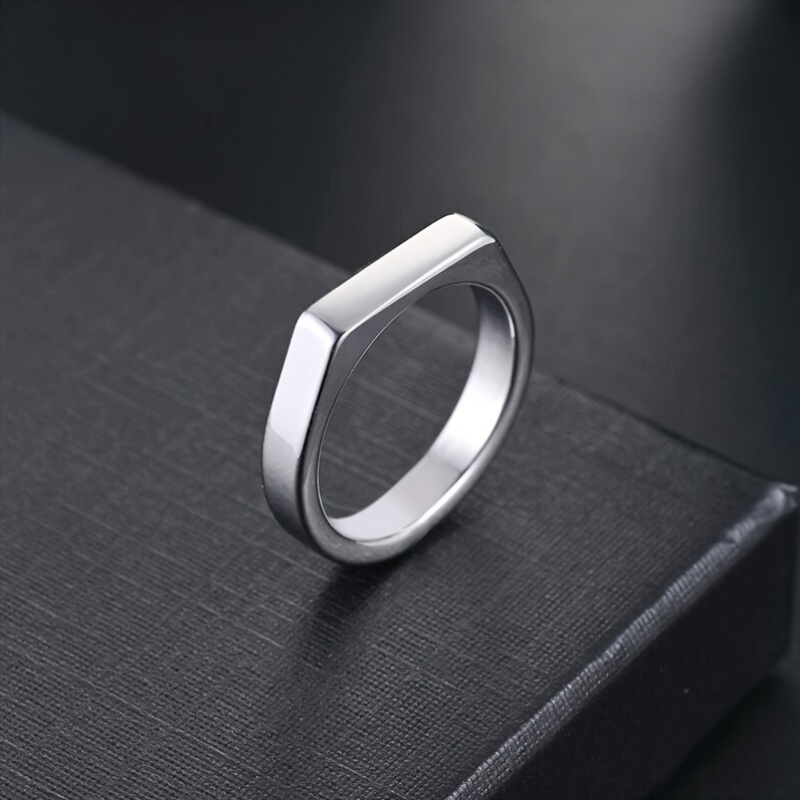 Minimalist Ins Style Ring with Clean Geometric Lines