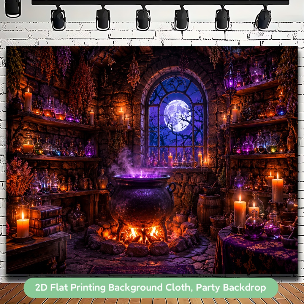2D Flat Printing Backdrop Banner for Magical Potion Room Decor