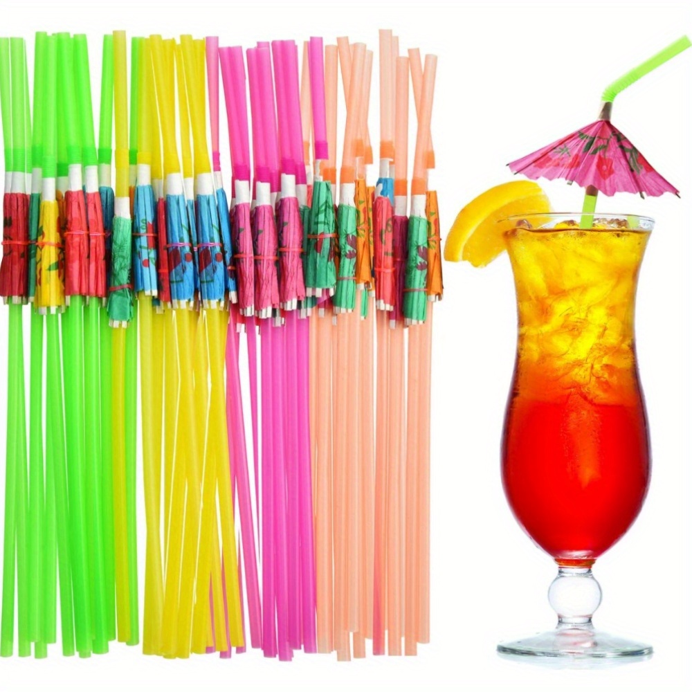 Zonh 50pcs Umbrella Cocktail Picks For Summer Hawaiian Party (10cm