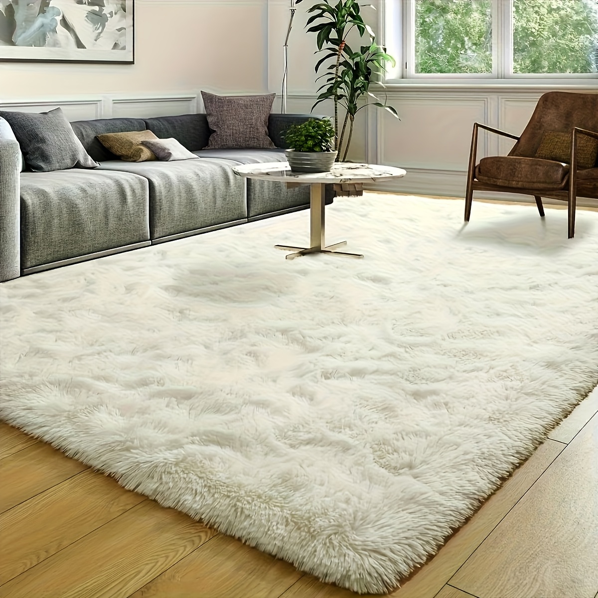 Large Soft And Fluffy Carpets For The Living Room, Super Soft Fluffy Shaggy Rugs With Thick Piles, Non-shedding Carpets For The Bedroom