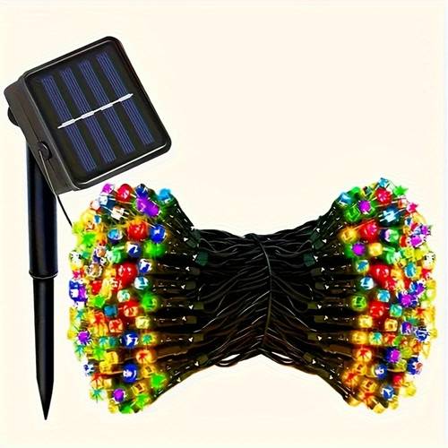 solar outdoor string lights patio decorative lights 8 ip54 7 meters length chain 50 led solar fairy lights outdoor light strip home gifts seasonal decoration applicable
