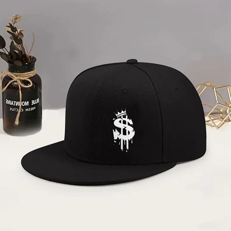 Adjustable Flat-Brim Baseball Cap with Snap Closure, Unisex Breathable Hat Gelante Plain Blank Flat Brim Adjustable Snapback Baseball  main image 3