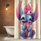 1 4pcs with ice cream from pattern shower curtain set shower curtain with 6 12 hooks non slip bath rug u shape mat toilet lid cover pad home decor bathroom full set bathroom accessories gifts gifts for family