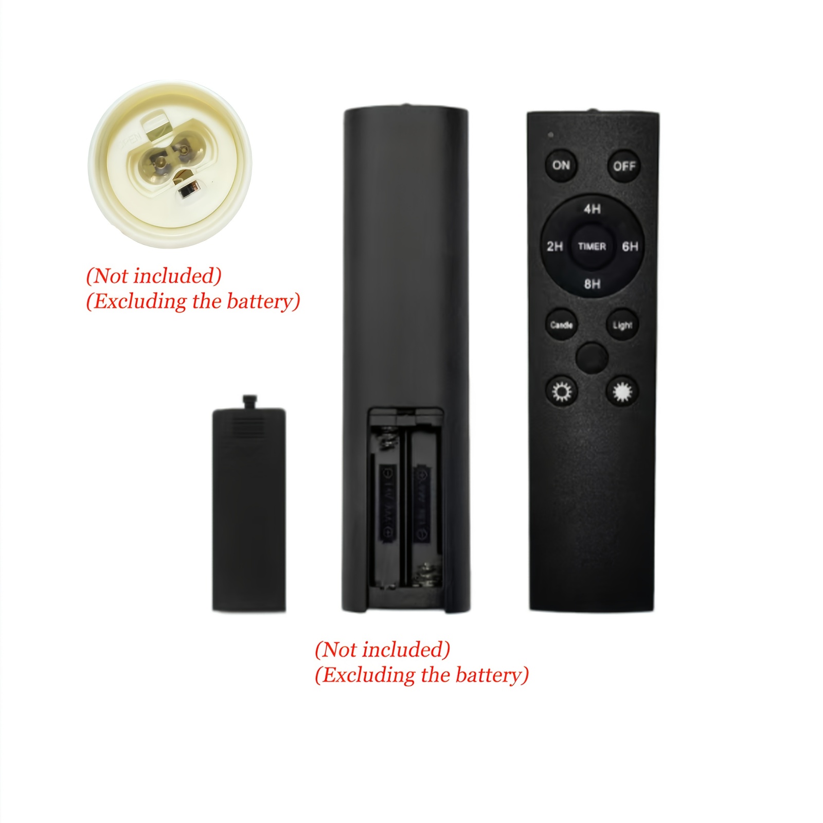 Purple LED Candle Lamp Set with Remote Control