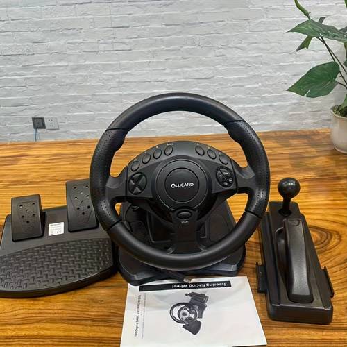 270 degree steering wheel with car controls including brake and pedals 3 in 1 realistic racing simulator usb plug and play not compatible with ps5