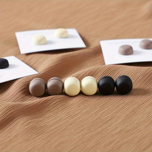 2 6pcs womens matte scarf womens round scarf shawl dual use collar clip sleeve daily use no card