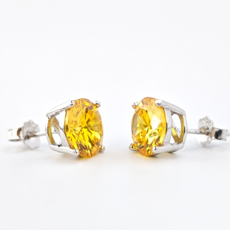 Dazzling 0.5/1/2/3 Carat 925 Silver Zircon Earrings for Daily Wear