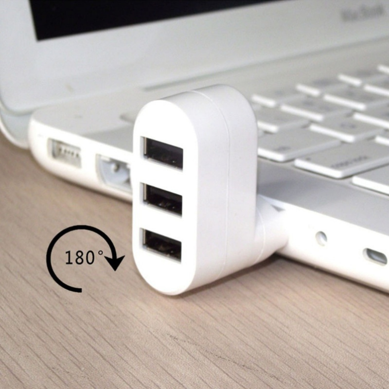 Mini Hub USB de 3 Puertos con Conector Giratorio de 180° para Laptop y PC - Adaptador Portátil Ligero Sin Alimentación, Alimentado por USB, Diseño Compacto, Plástico Duradero, Sin Batería, Ideal para Oficina en Casa y Viajes, Adaptador de Viaje | Hub USB Compacto | Hub de Plástico Duradero, Hub USB, Cable de Extensión USB, Cable de Extensión USB, Cable USB, Accesorio de Calculadora para la Escuela, Mini Calculadora para Escritorio, Calculadora