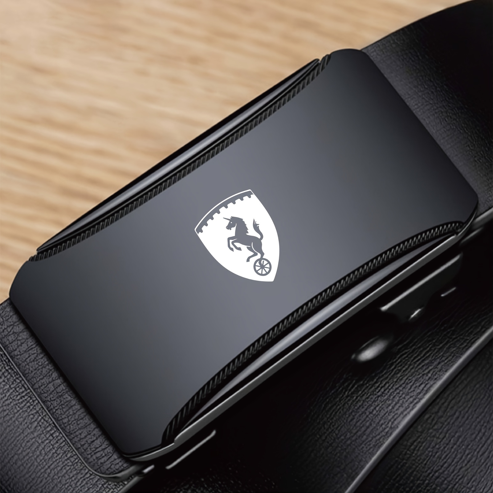 Men'S Waist Belt with One Wheel Horse Pattern Business Belt Suitable for Suits, Suits, Formal Wear, Jeans, Casual Wear, Adjustable Length, Durable Alloy Buckle, Three-Dimensional Embossed High-End Belt, Father'S Day Gift, Husband'S Birthday Gift