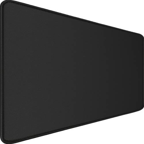 black large gaming mouse pad made of high quality micro woven fabric and natural rubber with stitched edges and non slip rubber base ideal for esports office gaming and competitions