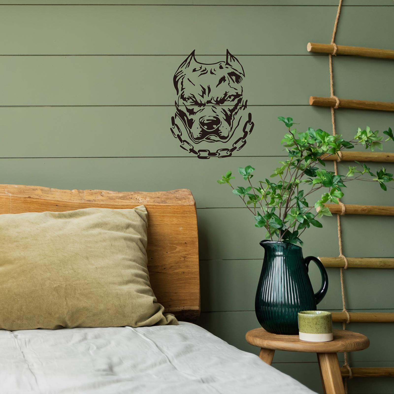 Dia De Muertos Pitbull Face Stencil - 14 Mil Mylar Reusable Stencil For Painting And Crafts