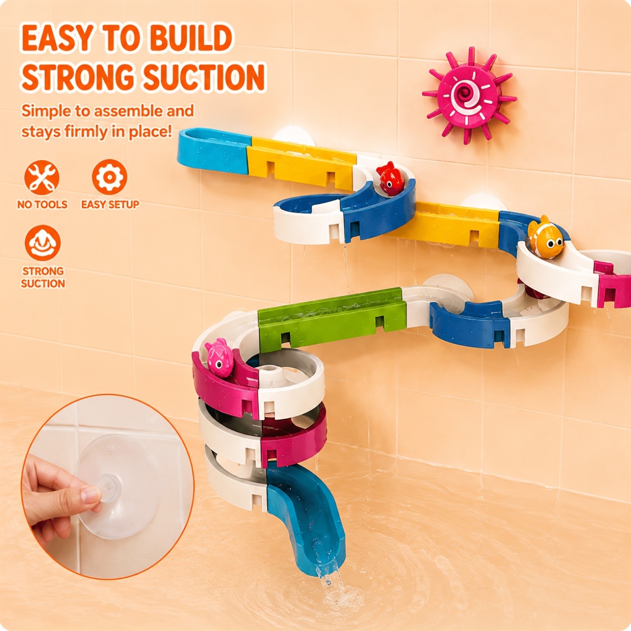 Interactive Bath Water Slide and Bathing Game Toy