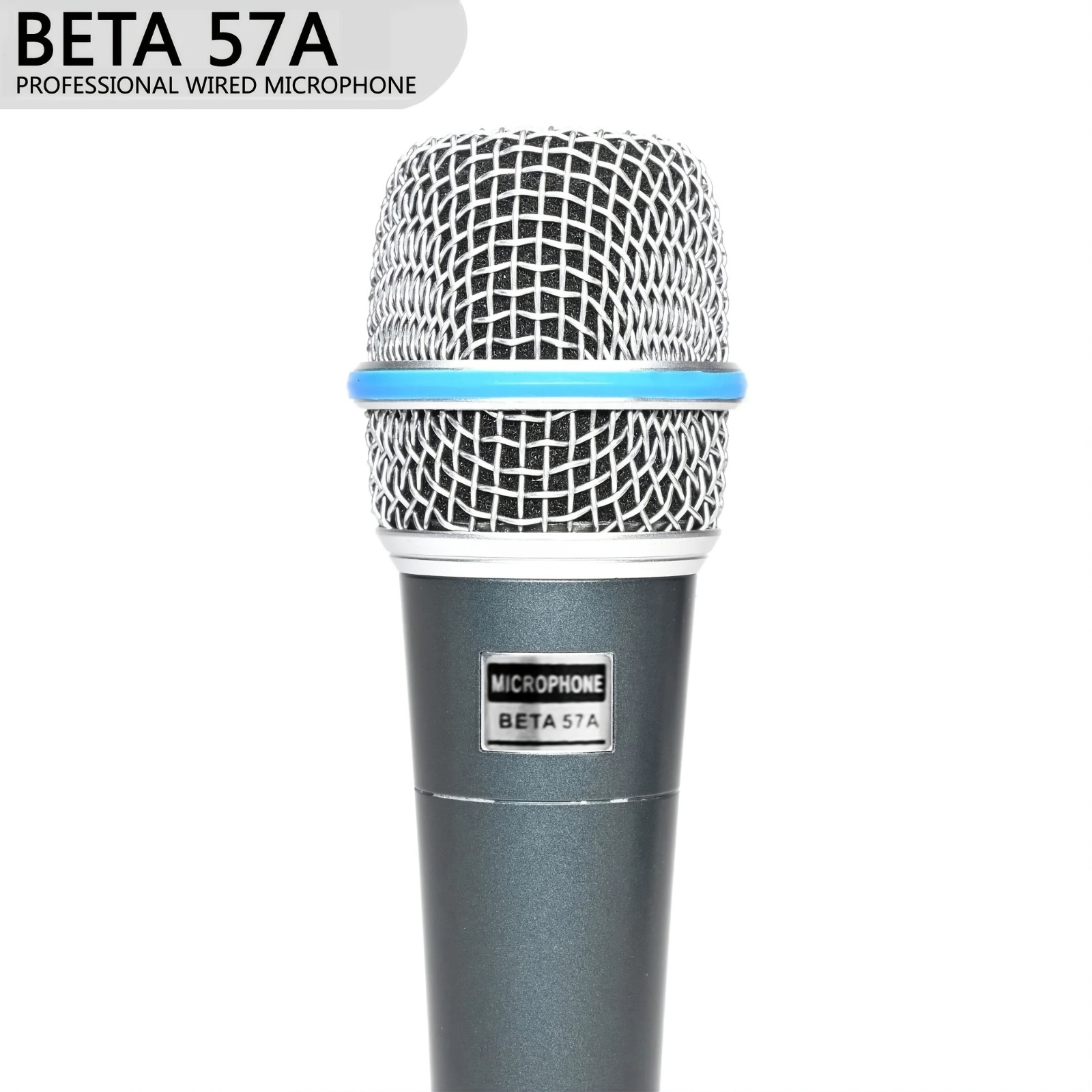 TEMU [ Vocal Clarity] Professional Wired Dynamic Microphone 57a Supercardioid Vocal Clarity Ideal For Karaoke, Live Streaming, And Recording Includes Holder, Storage Bag, And Manual