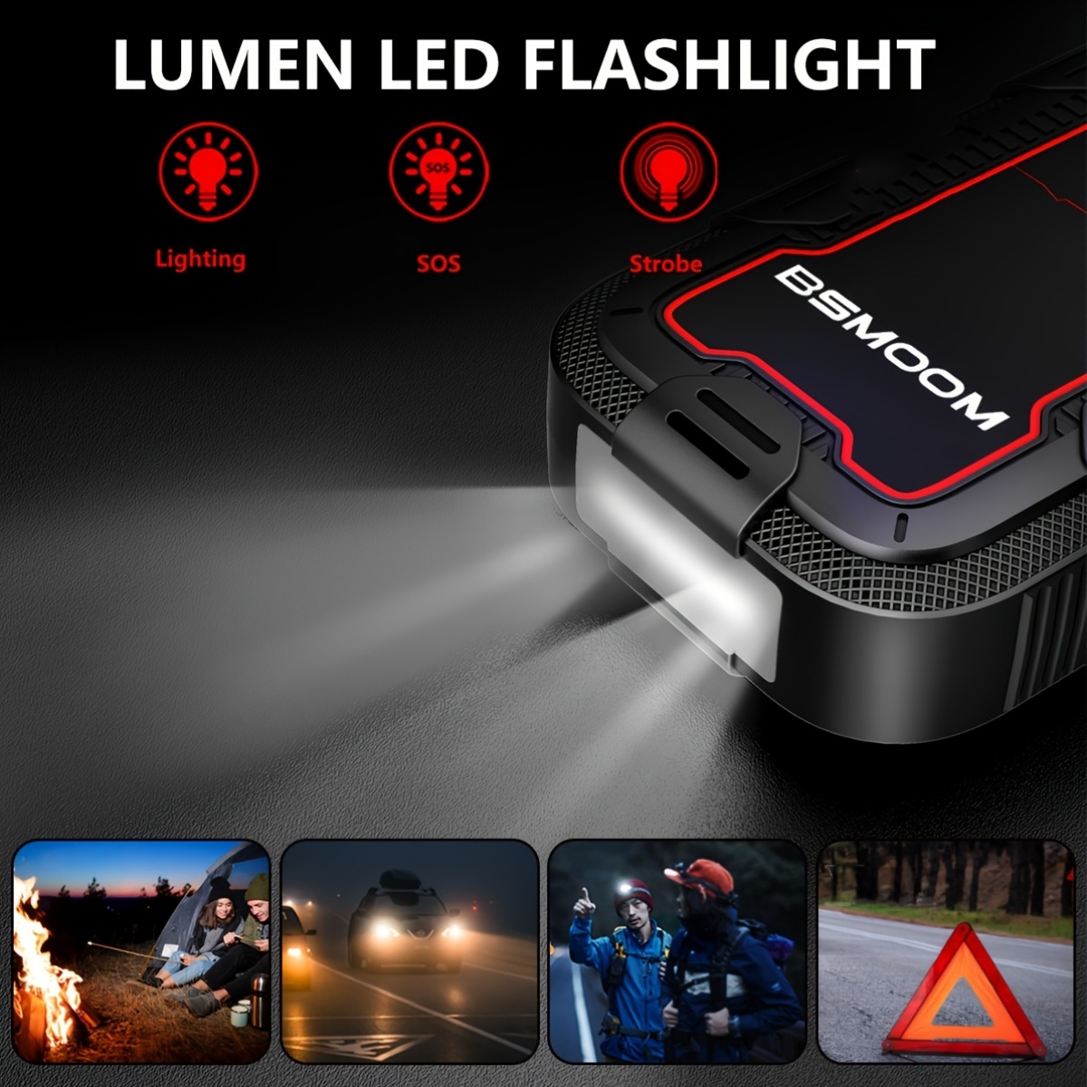 12V automobilinis akumuliatoriaus paleidėjas 8000A didžiausia galia, automatinis akumuliatoriaus stiprintuvas, maitinimo blokas, paleidimo dėžė su LED lempute ir LCD ekranu (taip pat tinkamas visiems benzininiams arba 10.0L dyzeliniams varikliams)