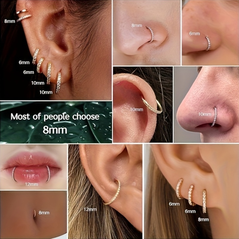 Synthetic Zirconia Hinged Nose Ring, Vintage Style for Daily Wear
