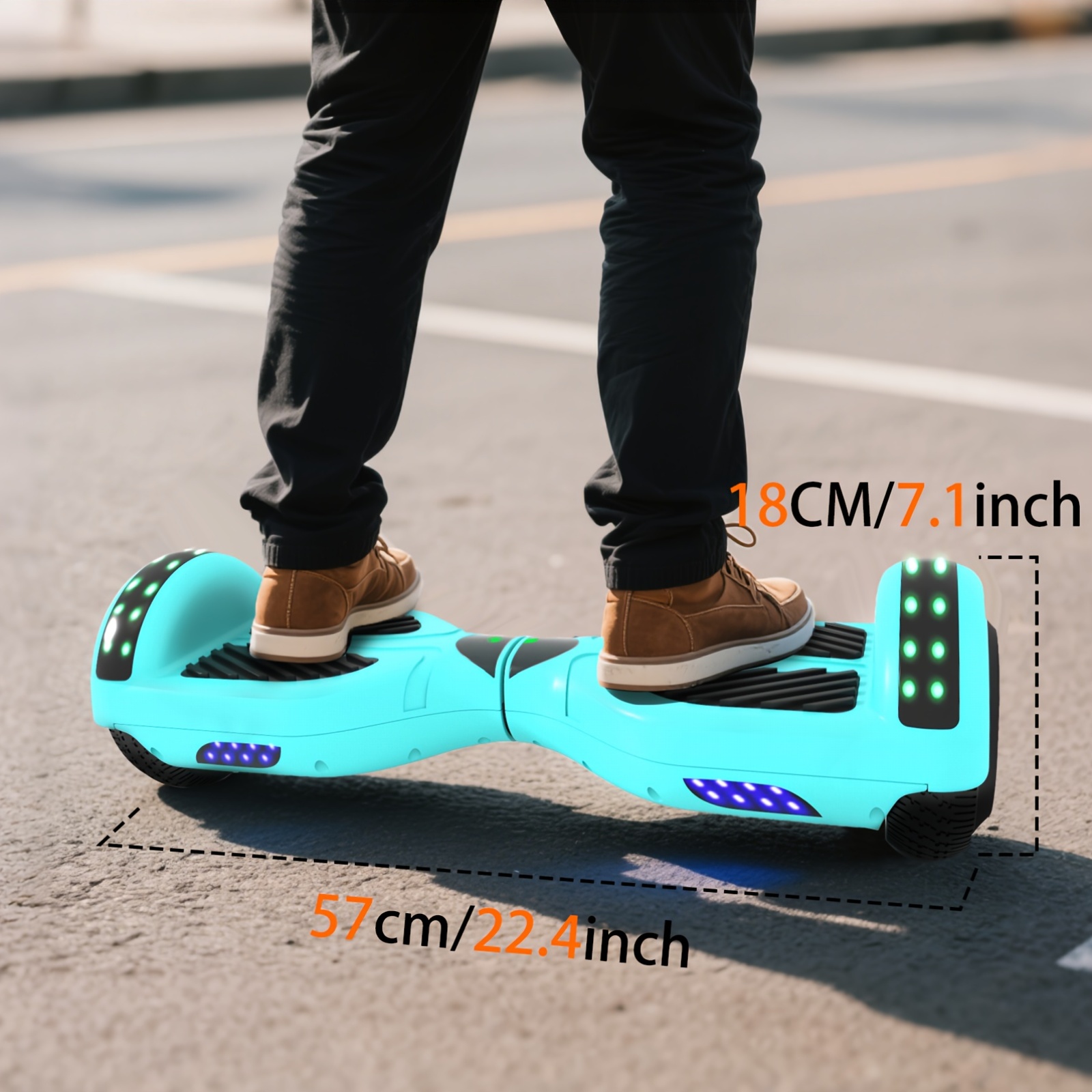 300W 7.5MPH Hoverboard for Kids, 7.5 Mile Range, 3H Charge, 6.5