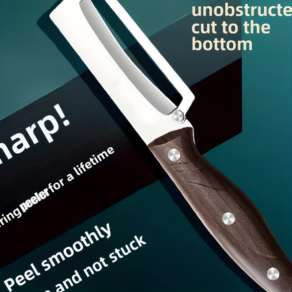 heavy duty stainless steel vegetable peeler slicer multi function kitchen tool with straight blade ergonomic non slip handle Product details 8