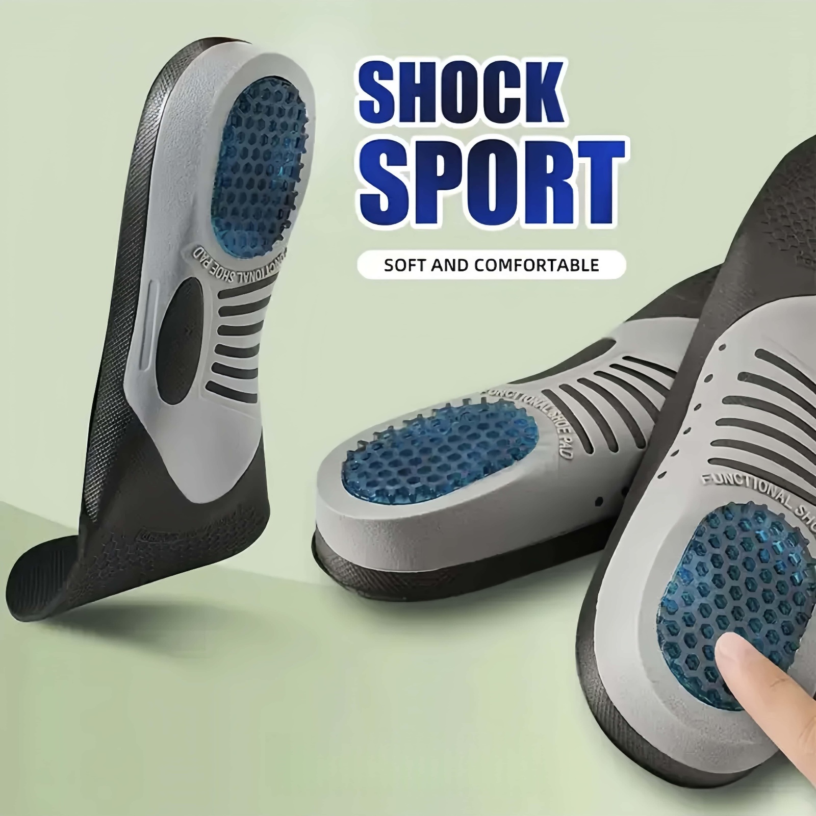 1 pair of pu sports shock absorbing insoles high   carbon plate arch support anti   breathable running pads suitable for   men and women
