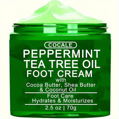peppermint and oil cream moisturizing cream for dry cracked feet hands heels elbows 2 5 oz