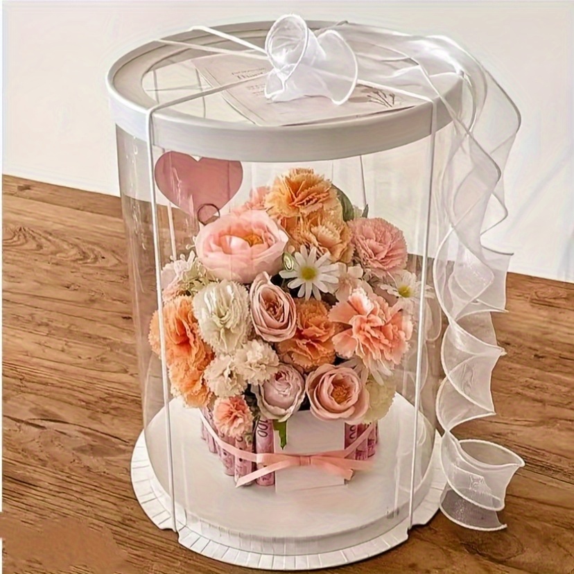 3pcs Transparent Spherical Gift Boxes with Lids - Perfect for Flowers, Crafts, and Rose Bears - Durable Plastic Surprise Cases Ideal for Christmas, Valentine's Day & More, Birthday Box, Large Gift Boxes, Jewelry Gift Box, Gift Packaging, Box For Gift, Gift Boxes For Wedding, Wedding Favor Boxes, Candy Box, Christmas Boxes For Gifts, Christmas Cookie Boxes, Craft Storage, Elegant Presentation, Lightweight Packaging, Sturdy Construction, Storage Container, Craft Enthusiasts,