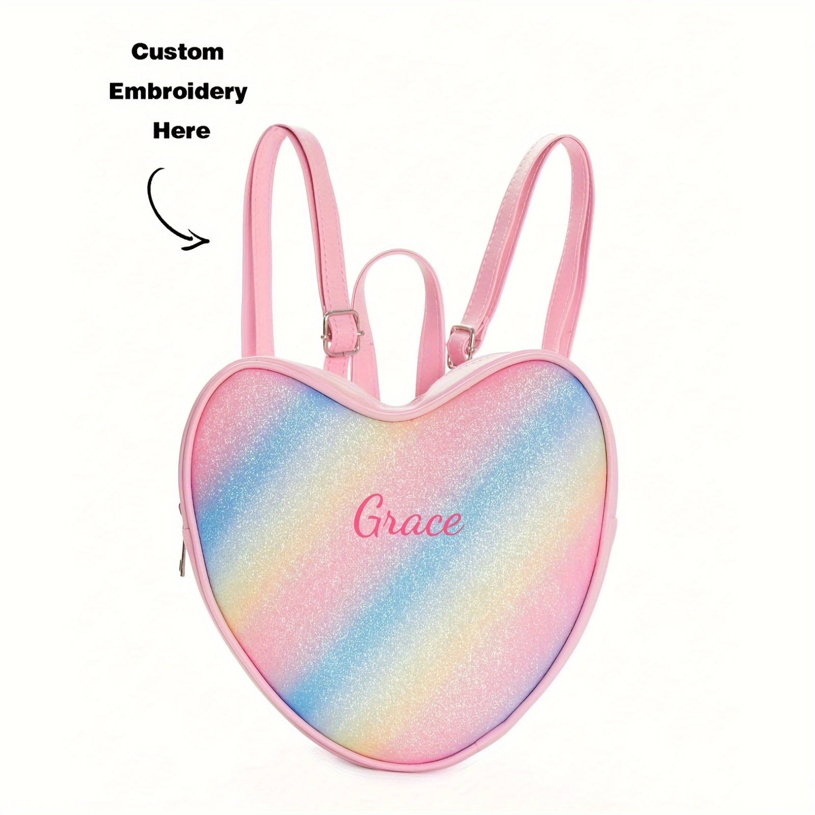 heart backpack sold on Temu United States display picture 1