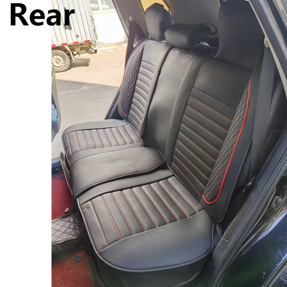 Universal Car Front Seat Cover – Breathable PU Leather, Full Surround, Cushioned & Waterproof