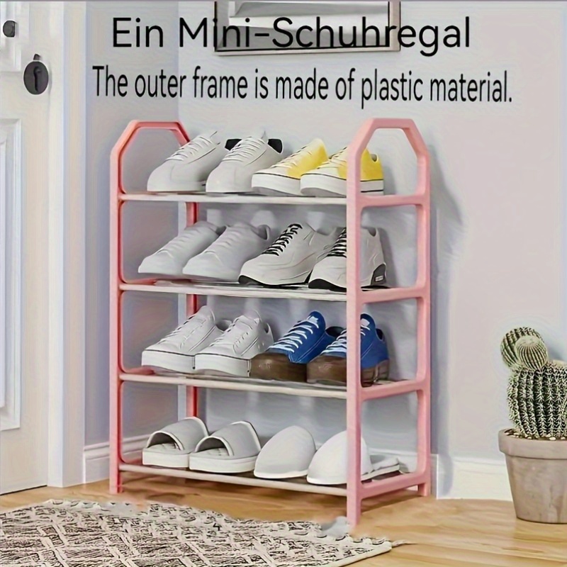 4 stöckiges schuhregal kunststoff – platzsparender