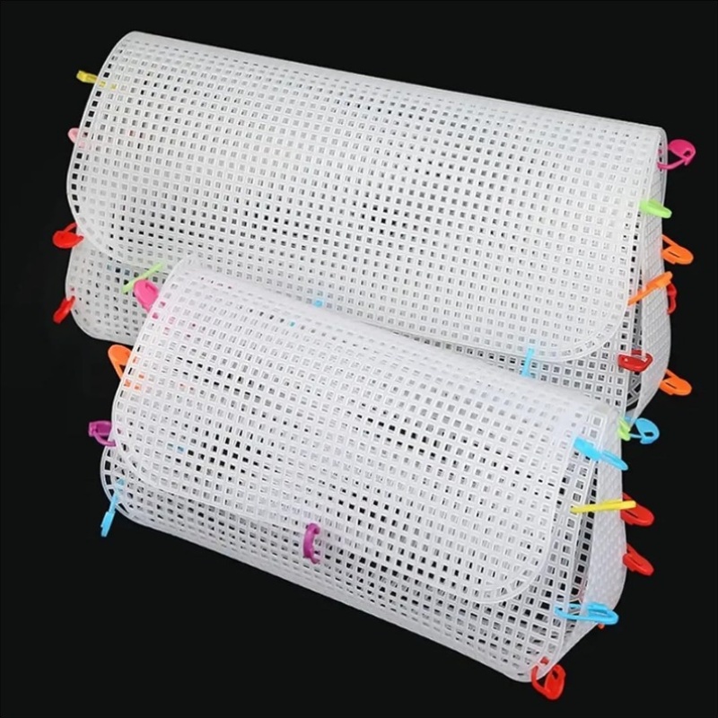 2pcs Plastic Mesh Canvas Sheets for Embroidery Crafting