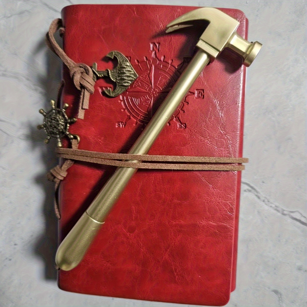 vintage pirate strap notebook student notepad nautical loose-leaf