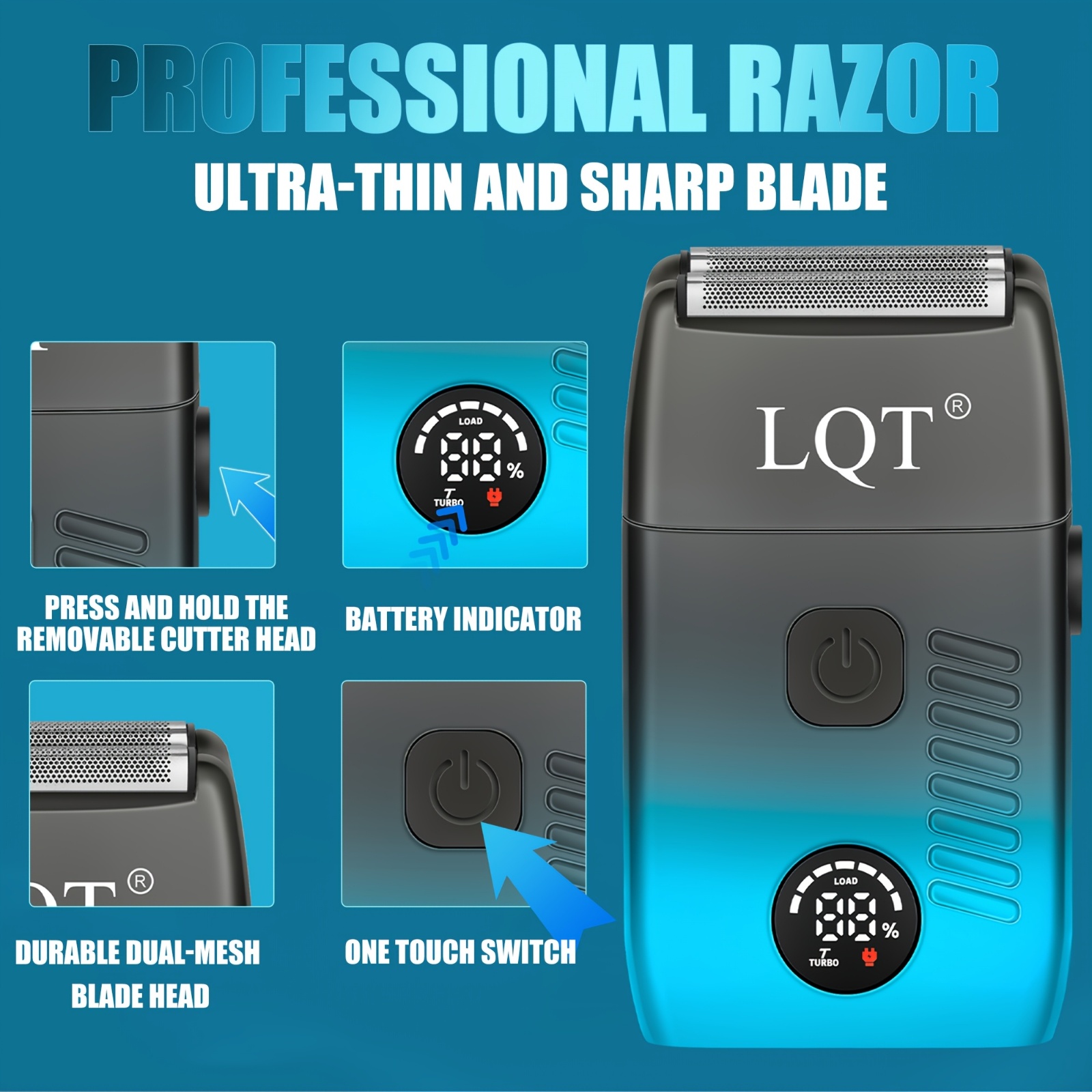 LQT 3-delige Elektrische Professionele Heren Tondeuse