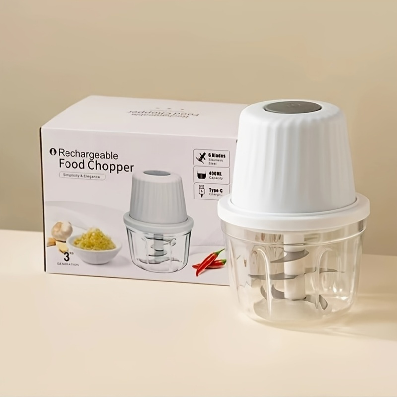 mini kitchen garlic press and chopper electric garlic mincer usb rechargeable crusher Product details 3