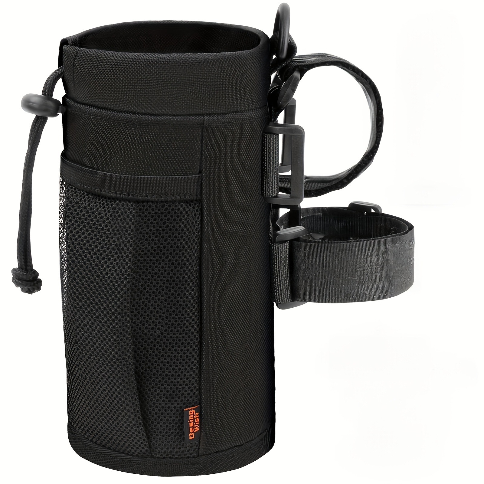 Image of A Bicycle Water Bottle Bag With An Integrated Phone Pouch And Cup Holder, Made From Durable Nylon Fabric Easy To Clean, Perfect For Mountain Bikes, Strollers, Wheelchairs, Scooters, And Electric Bikes
