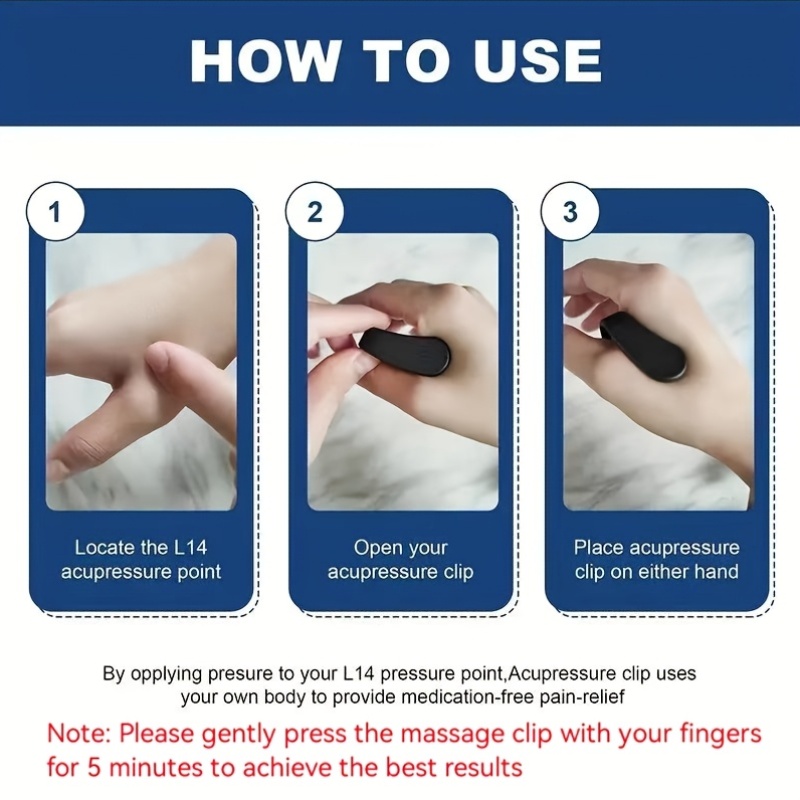 3pcs Universal Tiger Mouth Massage Clips for Relaxation
