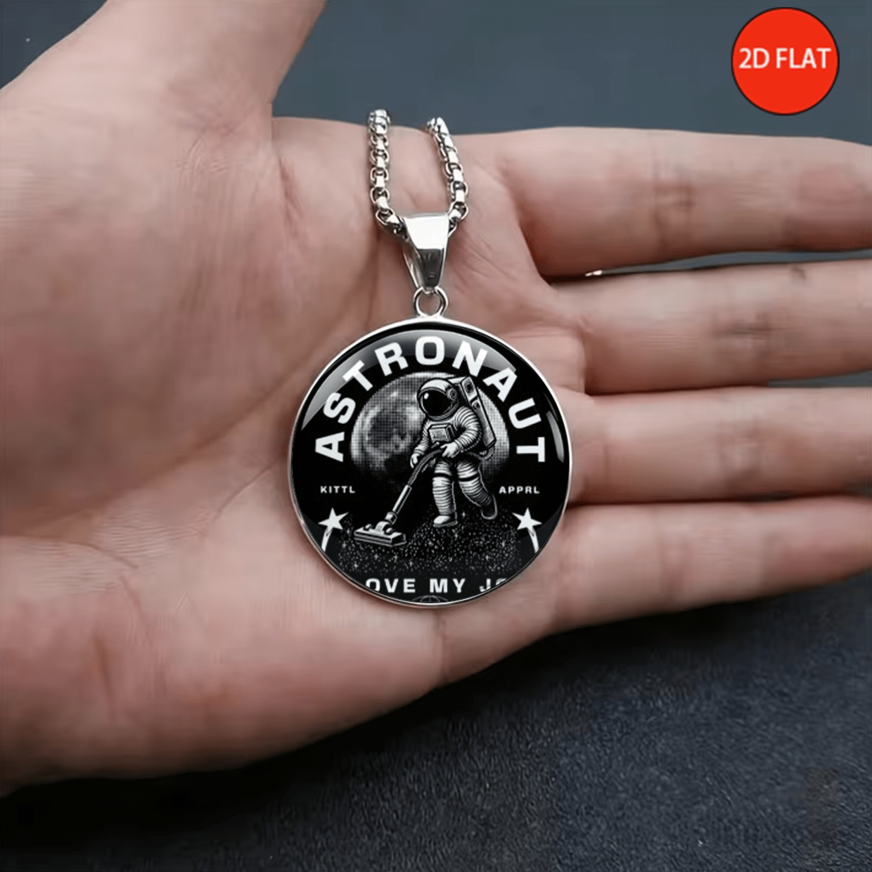 Creative Astronaut-Themed Stainless Steel Necklace