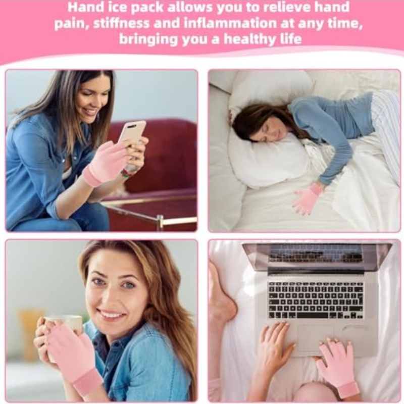 1pc AGDGV Medical-Grade Arthritis Compression Ice Glove with Adjustable Wrist Strap & Reusable Gel Cold Pack - for Hand, Wrist, Fingers - Carpal Tunnel, Tendinitis, Osteoarthritis, Rheumatoid - Cold & Heat, Ergonomic Design - Image 5
