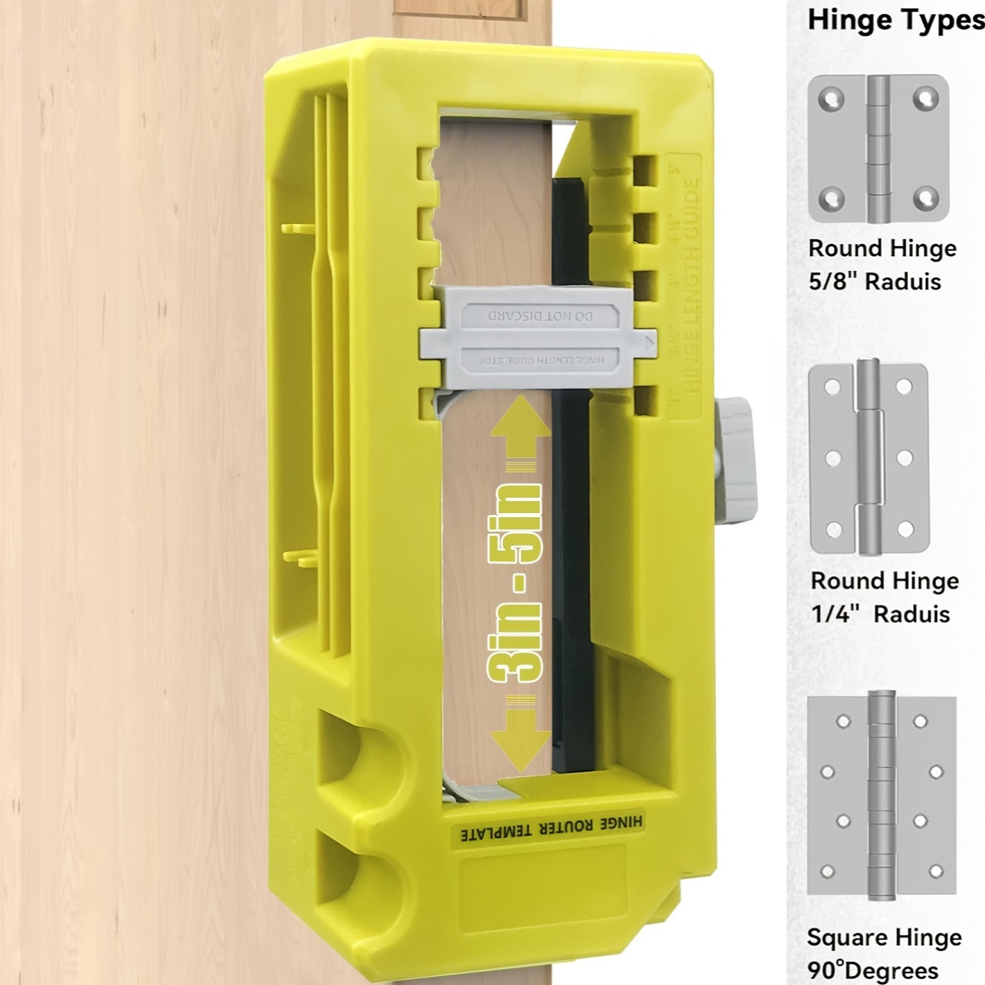 Template Holder for Mortising, Door Hinge Mounting Kit